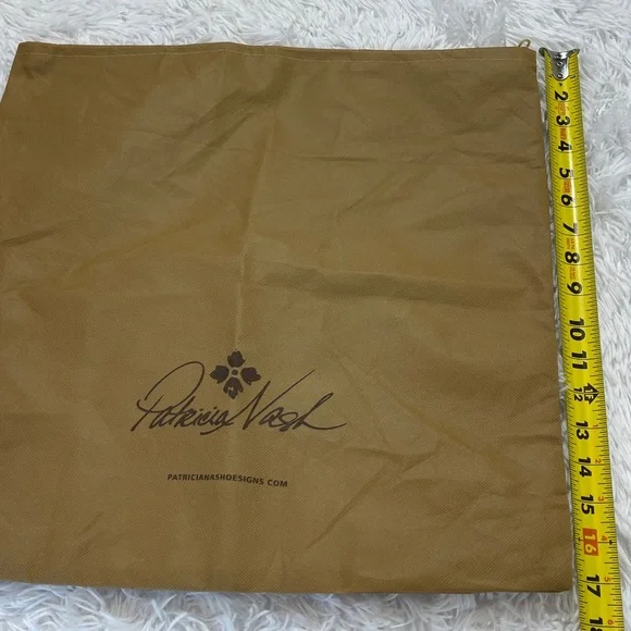 PATRICIA NASH Tan and Brown FLOWER  Leather Bag WITH DUST BAG  SOME SMALL MARKS - Picture 9 of 13